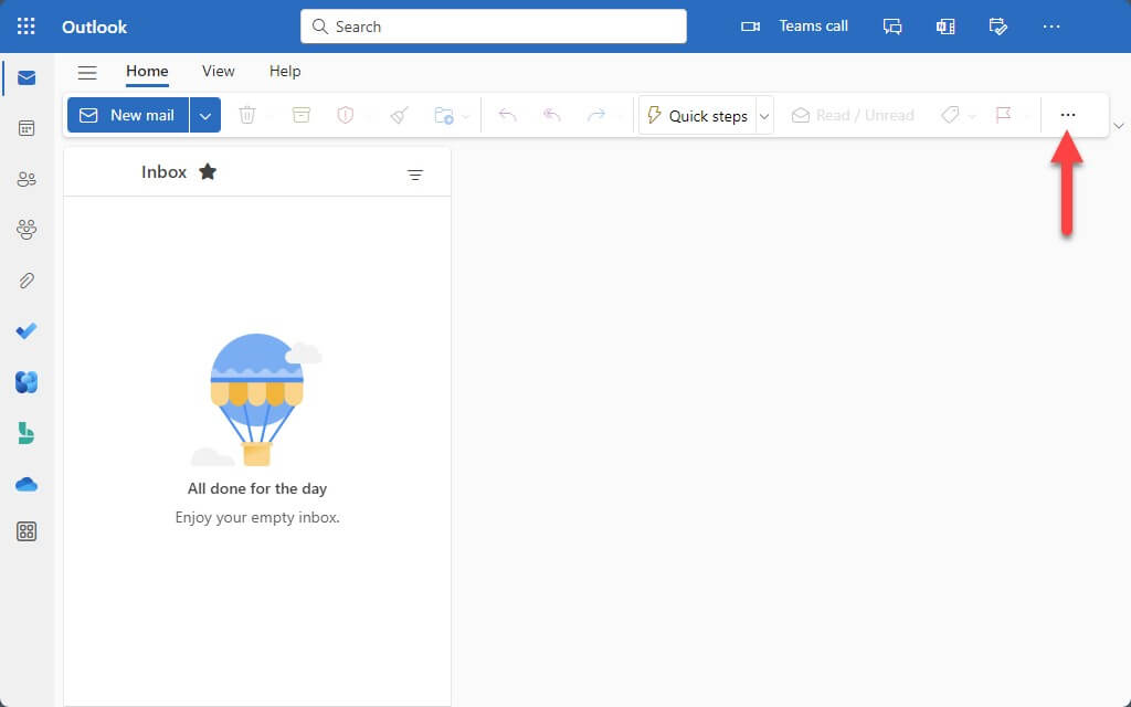 On the main panel, click on the [...] icon.